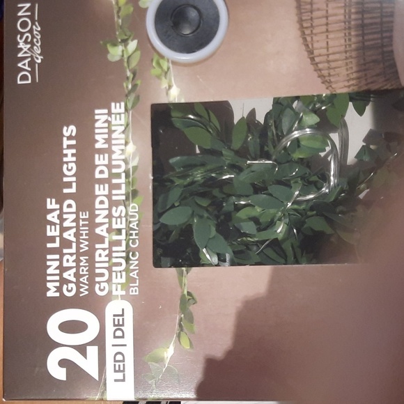 NIB DANSON DECORE STRING LIGHTS Mini leaf LED garland lights - Picture 2 of 5